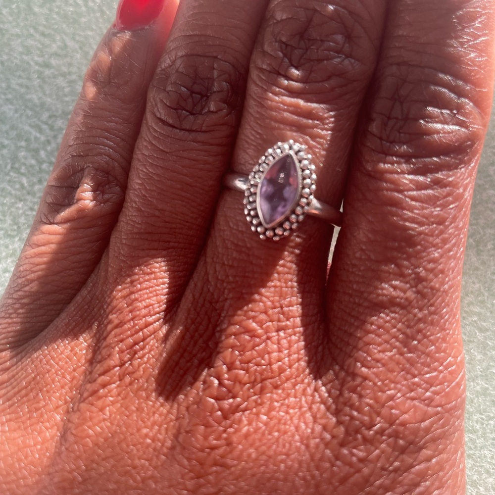 Amethyst Sterling Silver Gemstone Ring